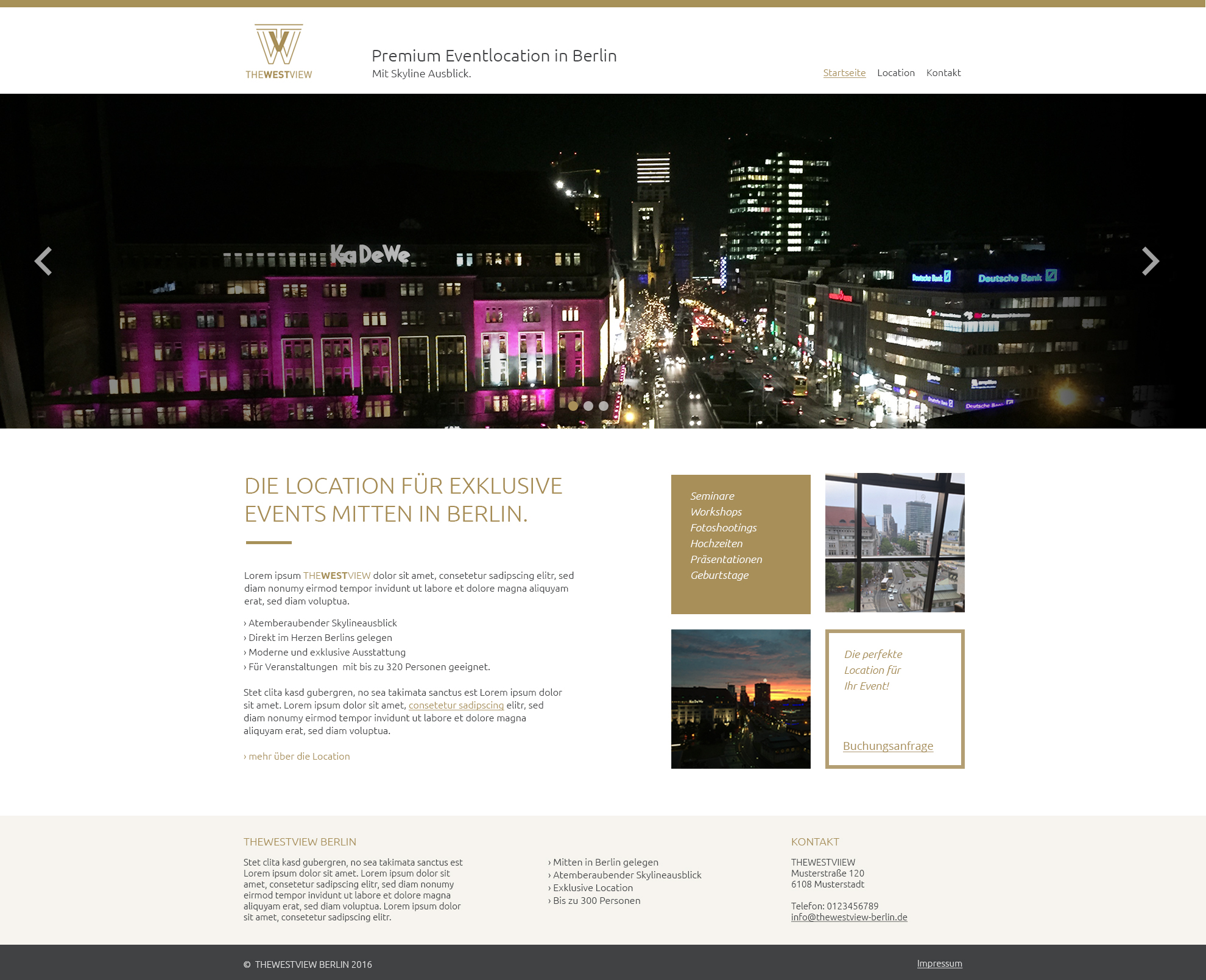 Webdesign Fur Berliner Premium Skyline Eventloca Webdesign