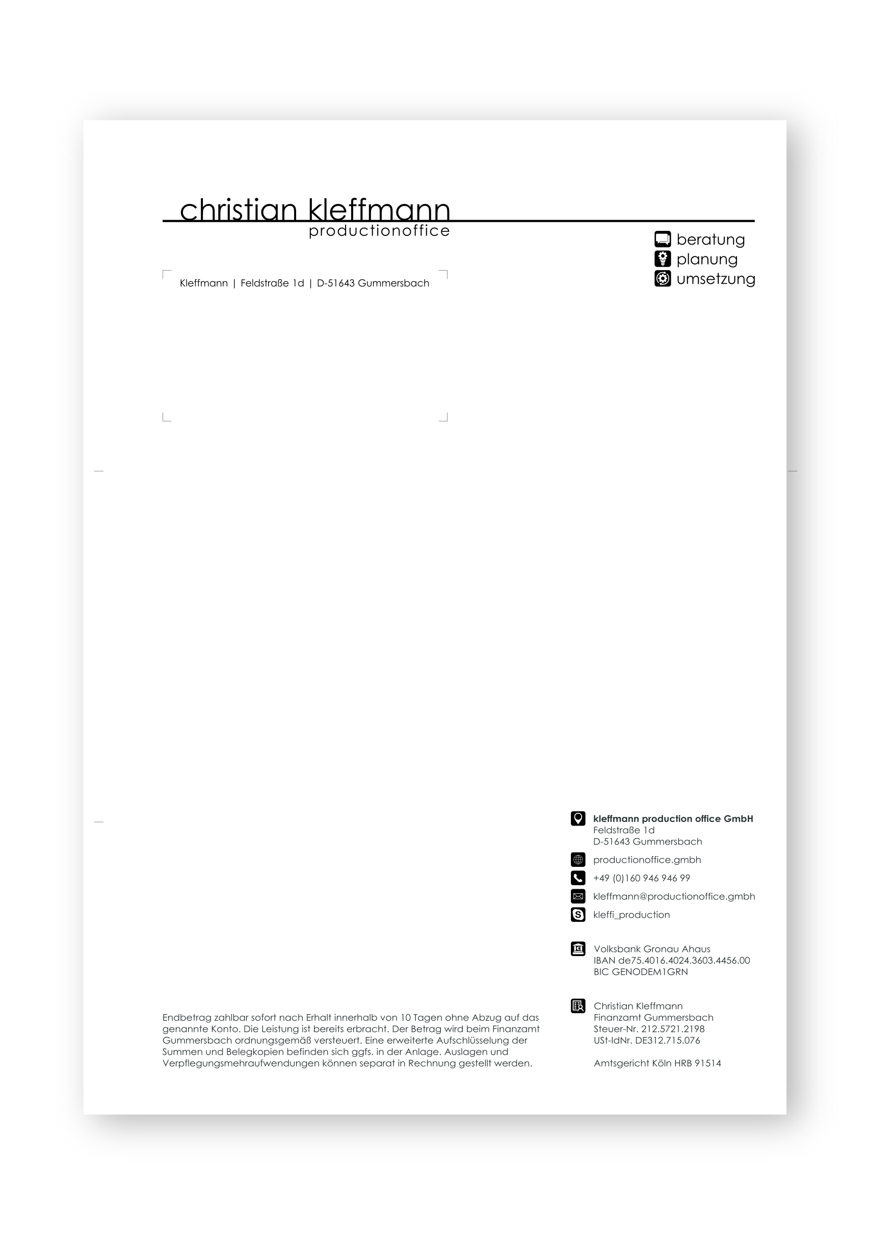 Re-Design von Briefpapier