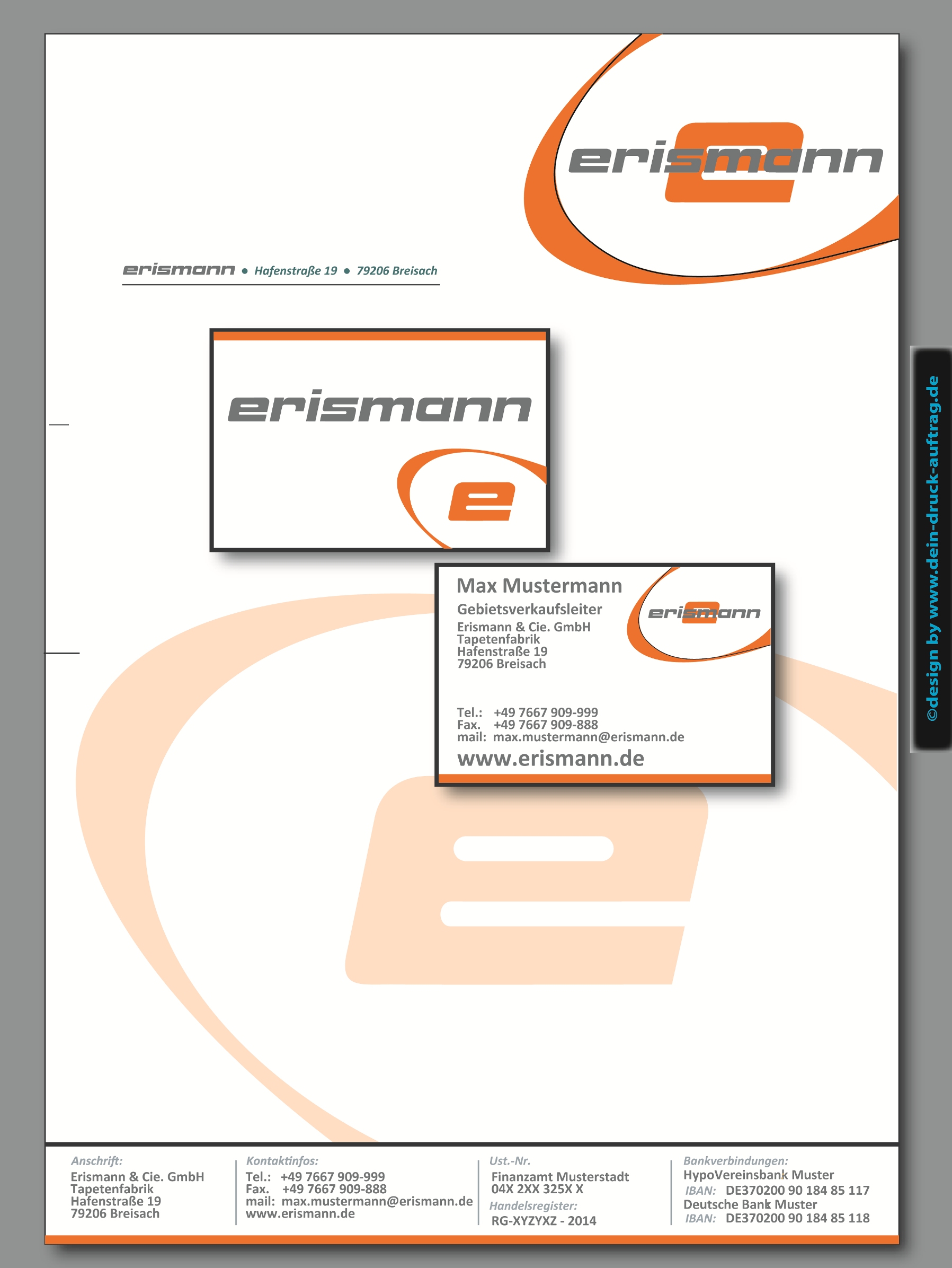 Geschaftsausstattung Mit Vorhandenem Logo Business Card Design