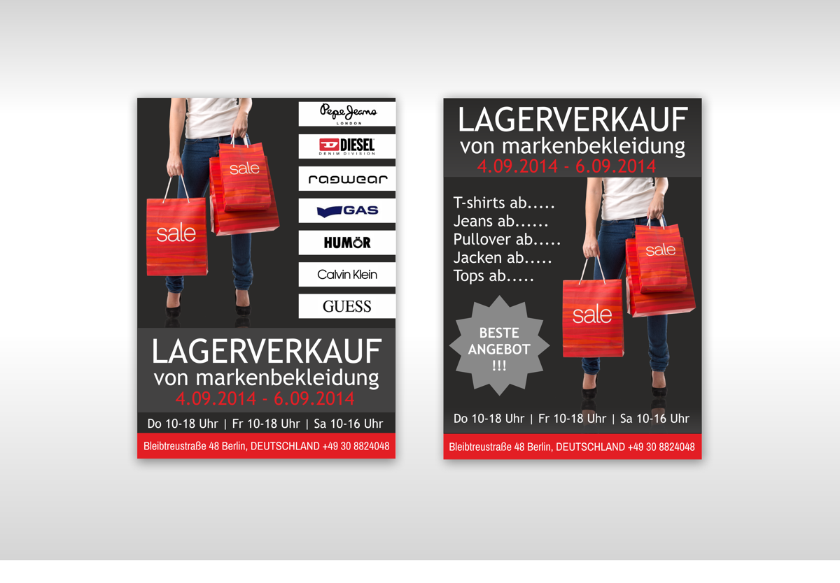 Lagerverkauf » FlyerDesign » designenlassen.de