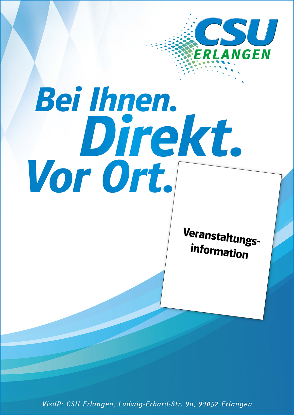 Plakat f r csu erlangen flyer design designenlassen de