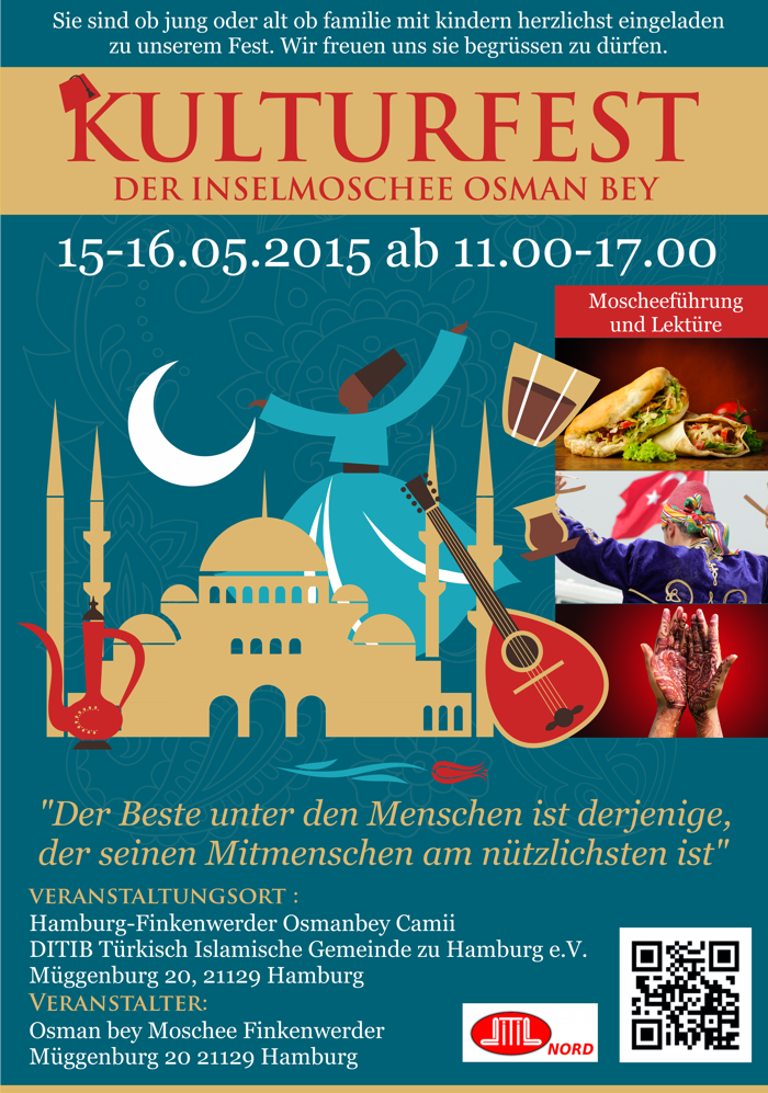 Kulturfest Der Inselmoschee Osman Bey Flyer Design Designenlassen De