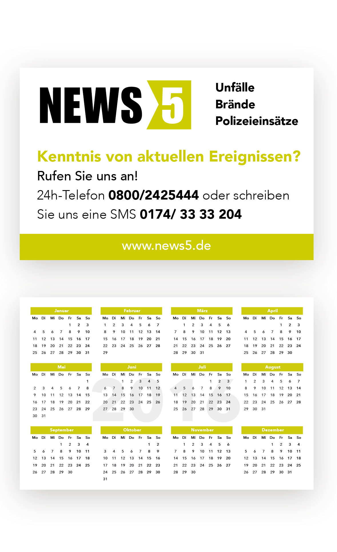 Visitenkarten/Taschenkalender für Agentur » Visitenkarten-Design 