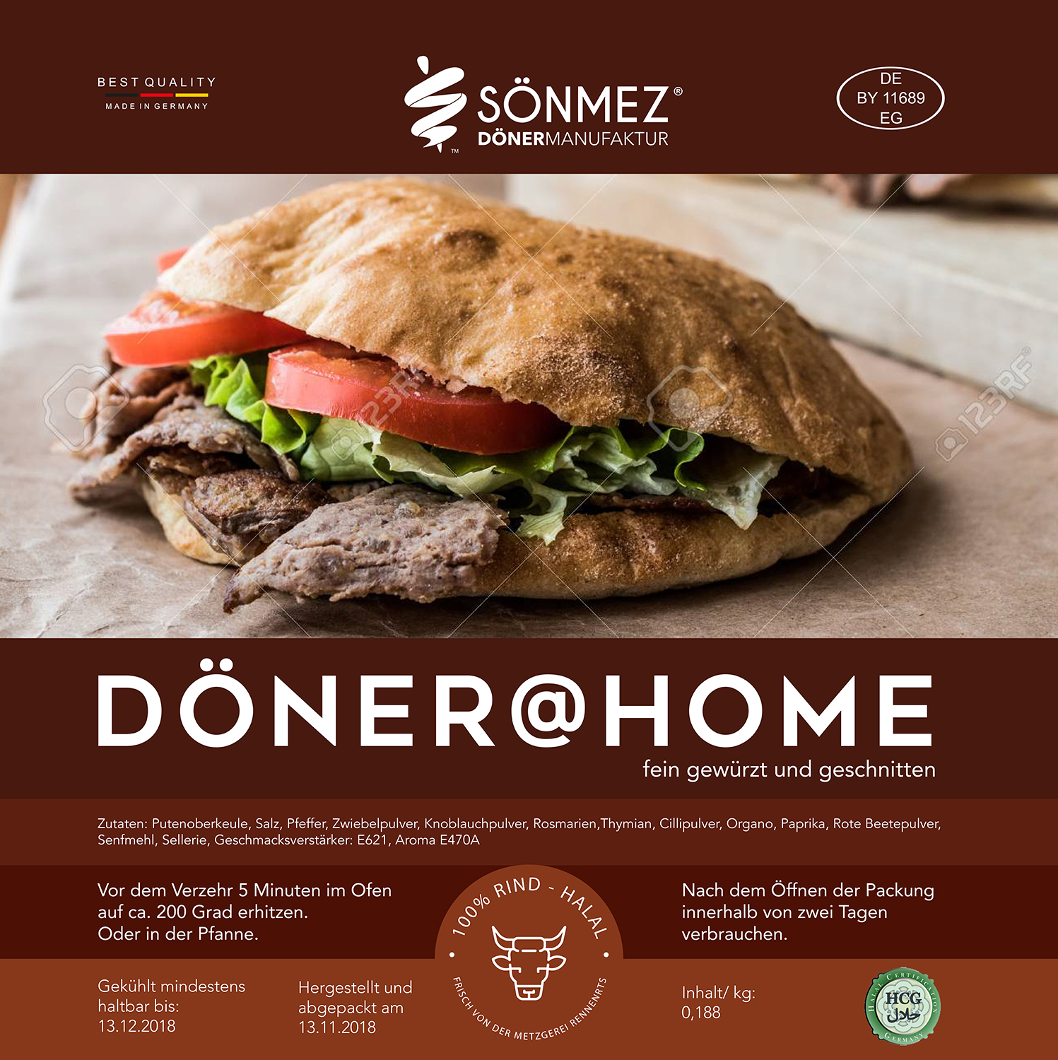 Etiketten-Design für DÖNER@HOME » Etiketten » designenlassen.at